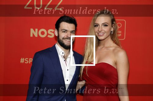 Amsterdam 21 december 2022
Sportman en Sportvrouw van het jaar Gala in AFAS Live. Sjinkie Knegt met zijn vriendin Chantal