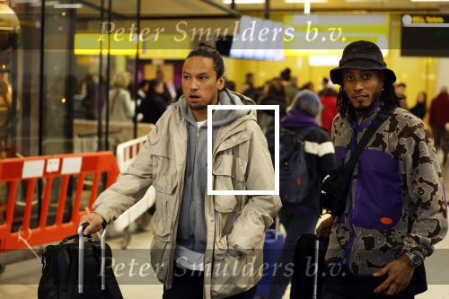 Schiphol 19 december 2022
Sunnery james en Ryan Marciano arriveren op schiphol na de WK Voetbal in Qatar