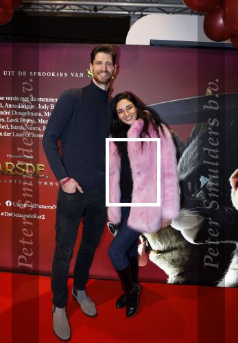 Amsterdam 10 december 2022
Premiere de gelaarsde kat in Pathe Arena .
Tatjana Maul met partner Thomas v d Mars