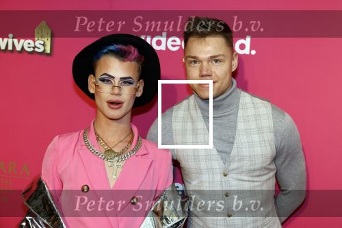 Amsterdam 22 november 2022
Presentatie Real Housewifes of Amsterdam in Hotel Krasnapolsky  van Videoland. Ziggy Krassenberg en partner