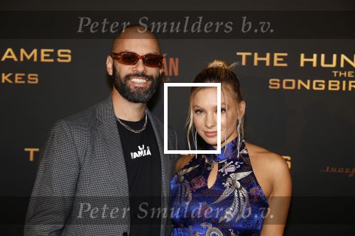 Amsterdam 14 november 2023
Premiere the hungar games . Amber Delil met vriend Dj hato