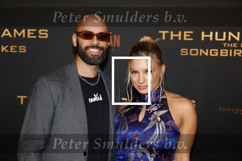 Amsterdam 14 november 2023
Premiere the hungar games . Amber Delil met vriend Dj hato