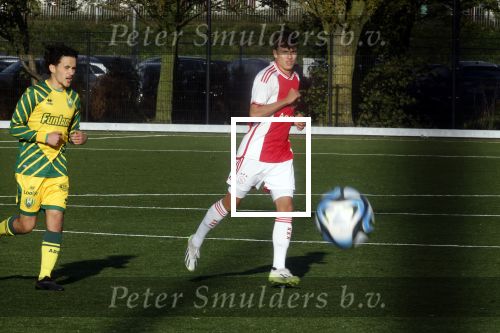 Amsterdam 11 november 2023
Damian v d Vaart in Ajax O18 tegen fc Den Haag op de toekomst.