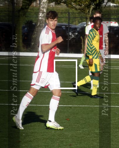Amsterdam 11 november 2023
Damian v d Vaart in Ajax O18 tegen fc Den Haag op de toekomst.