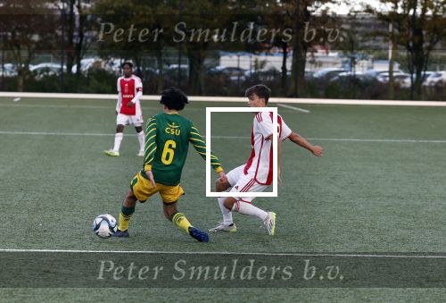Amsterdam 11 november 2023
Damian v d Vaart in Ajax O18 tegen fc Den Haag op de toekomst.