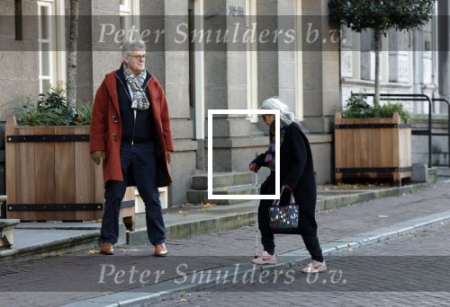 Amsterdam 30 november 2023
Jeroen Krabben en zijn vrouw Herma Krabbe in hun biro onderweg naar het Waldorf Astoria Hotel.