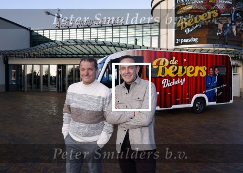 Scheveningen 23 november 2023
John de Bever en Kees de Bever ( Kees Stevens) voor hun camper bij het circustheater.