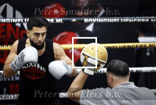 Hoofddorp 25 november 2024
Training Boxing influencers met oa Dave Roelvink Bravo Mark Schaaf  Geraldo Holzken Niek Holzken Roy  Meyer Goudtje Oussama Ahammoud Boer Ayoub en Sem v Dijk . Monica Geuze en Kaj Gorgels presenteren het .