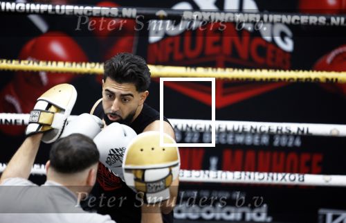 Hoofddorp 25 november 2024
Training Boxing influencers met oa Dave Roelvink Bravo Mark Schaaf  Geraldo Holzken Niek Holzken Roy  Meyer Goudtje Oussama Ahammoud Boer Ayoub en Sem v Dijk . Monica Geuze en Kaj Gorgels presenteren het .