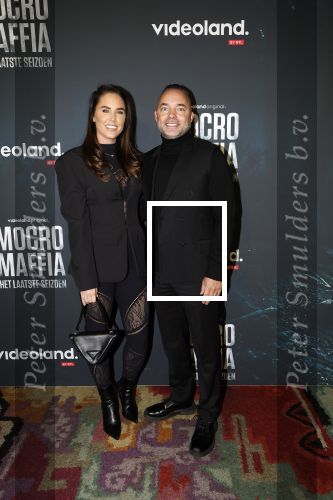 Amsterdam 5 november 2024
Premiere Videoland van  Mocro mafia in Tuschinski. Demy de Zeeuw met zijn vrouw Danielle
