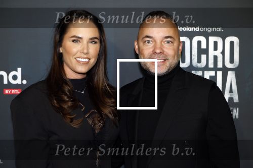 Amsterdam 5 november 2024
Premiere Videoland van  Mocro mafia in Tuschinski. Demy de Zeeuw met zijn vrouw Danielle