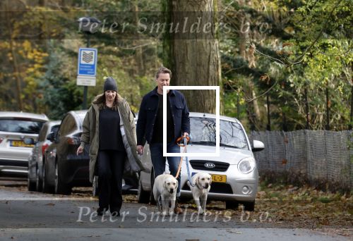 Huizen 24 november 2024
Linda de Mol en partner Jeroen Rietbergen aan het wandelen met hun 2 labradors / honden