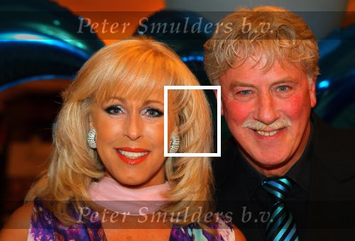 Noordwijk, 2 Mei 2010 Hotel van Oranje, Feest Gerard Joling t.g.v.
het 25 jaar artiesten jubileum
Marga Bult met man Jan v Ingen en sjaal FC Twente Kampioen
Foto Peter Smulders BV