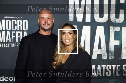 Amsterdam 5 november 2024
Premiere Videoland van  Mocro mafia in Tuschinski. Priscilla Nasi en haar man  Kevin v Ree
