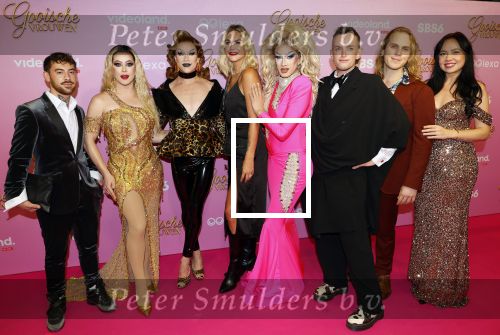 Amsterdam 22 oktober 2024
Premiere Gooische vrouwen in het DeLaMar theater. Yildiz Siskens met haar drag queens op de roze Loper