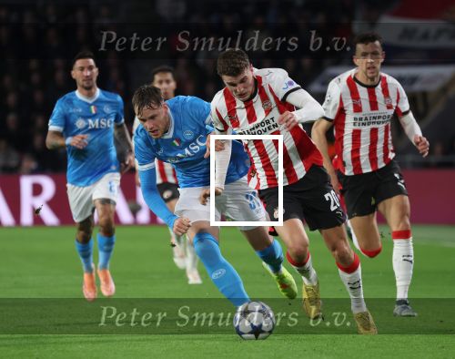 Eindhoven, 21 Oktober 2025
CL Wedstrijd PSV-Napolie, eindstand 6-2
Guus Til met Sam Beukema