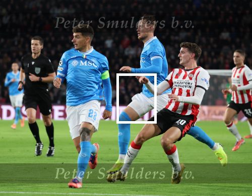 Eindhoven, 21 Oktober 2025
CL Wedstrijd PSV-Napolie, eindstand 6-2
Guus Til met Sam Beukema