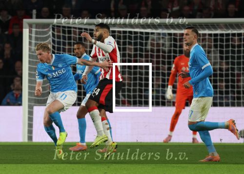 Eindhoven, 21 Oktober 2025
CL Wedstrijd PSV-Napolie, eindstand 6-2
Ismael Saibari met Kevin De Bruyne