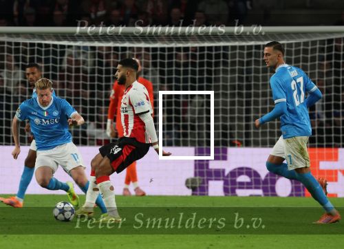 Eindhoven, 21 Oktober 2025
CL Wedstrijd PSV-Napolie, eindstand 6-2
Ismael Saibari met Lorenzo Lucca