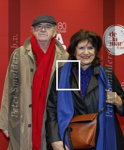 Amsterdam 30 november 2025
80 jaar het DeLaMar theater . Kees Hulst poseert met Olga Zuiderhoek