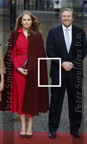 Den Haag 20 november 2025
 Prinses Amalia en haar vader Koning Willem Alexander bij de Grote Kerk, na de Bijzondere Verenigde Vergadering van de Eerste en Tweede Kamer, ter gelegenheid van de tachtigste verjaardag dat het parlement na de Tweede Wereldoorlog voor het eerst weer in gezamenlijkheid bijeenkwam. Eerste Kamervoorzitter Mei Li Vos Tweede Kamervoorzitter Thom van Campenvingen ze op .