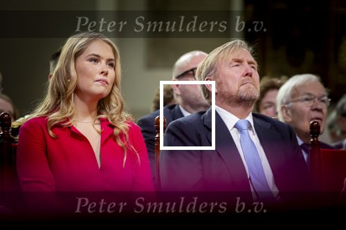 Den Haag 20 november 2025
 Prinses Amalia en haar vader Koning Willem Alexander bij de Grote Kerk, na de Bijzondere Verenigde Vergadering van de Eerste en Tweede Kamer, ter gelegenheid van de tachtigste verjaardag dat het parlement na de Tweede Wereldoorlog voor het eerst weer in gezamenlijkheid bijeenkwam. Eerste Kamervoorzitter Mei Li Vos Tweede Kamervoorzitter Thom van Campenvingen ze op .