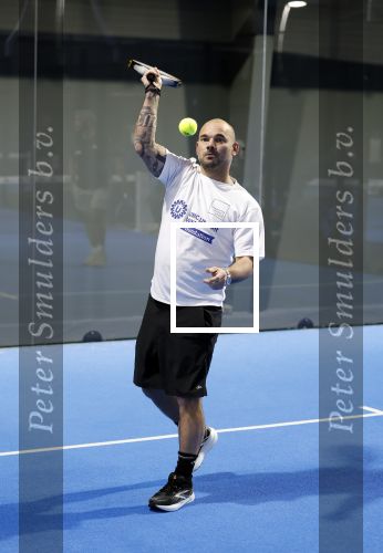 Utrecht 6 november 2025
Padel tournooi voor het UMC ziekenhuis bij Hal 22. Wesley Sneijder speelde met Frank Rijkaard