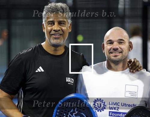Utrecht 6 november 2025
Padel tournooi voor het UMC ziekenhuis bij Hal 22. Wesley Sneijder speelde met Frank Rijkaard
