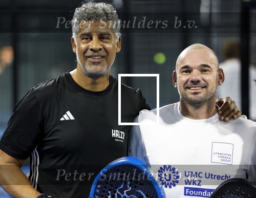Utrecht 6 november 2025
Padel tournooi voor het UMC ziekenhuis bij Hal 22. Wesley Sneijder speelde met Frank Rijkaard