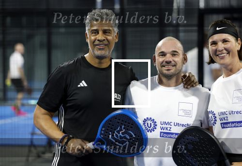 Utrecht 6 november 2025
Padel tournooi voor het UMC ziekenhuis bij Hal 22. Wesley Sneijder speelde met Frank Rijkaard