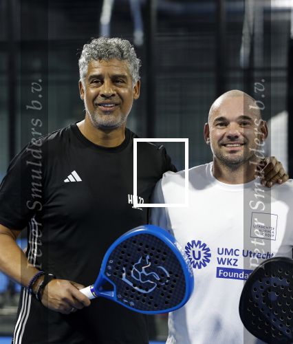 Utrecht 6 november 2025
Padel tournooi voor het UMC ziekenhuis bij Hal 22. Wesley Sneijder speelde met Frank Rijkaard