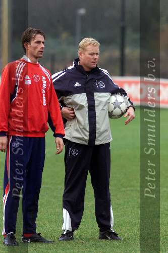 AMSTERDAM 3 december 2001
Ronald Koeman , 1e training bij AJAX. 
Bergdolmo