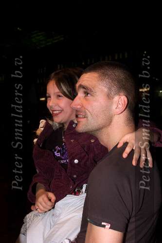 Amsterdam 3 december 2001
Premiere Minoes in Pathe Arena.
Theo Maasen en Sarah Bannier