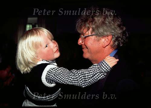 Jan des Bouvries met zoontje