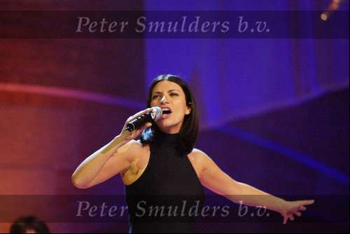 Amsterdam 21 december 2001
Uitreiking van de Rembrandt awards in de beurs van Berlage.
Laura Pausini