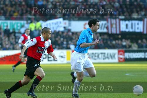 Rotterdam 16 decmber 2001
Feyenoord-PSV 0-0
Ono en Mark v Bommel