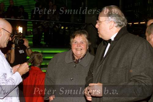 Amsterdam 3 december 2001 
Premiere Minoes in Pathe Arena. 
Mart Smeets met zijn schoonmoeder
