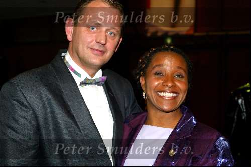 Amsterdam 19 december 2001
Sportman van het jaar verkiezing in de Rai.
Nelli Cooman met man