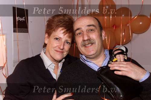 AMSTERDAM  9 DECEMBER 2001
Opening Paleis Soestdijk in Amsterdam door Katja Schuurman en Jan Mulder.
Pamela Teves met vriend