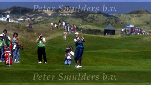 Payne Stewart tijdens Dutch Openop de Noordwijksche golfclub 1992