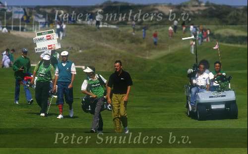 Payne Stewart tijdens Dutch Openop de Noordwijksche golfclub