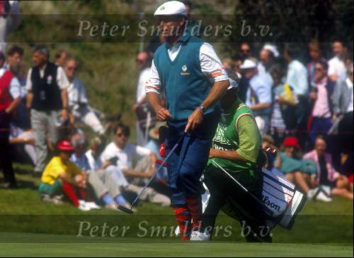 Payne Stewart tijdens Dutch Openop de Noordwijksche golfclub