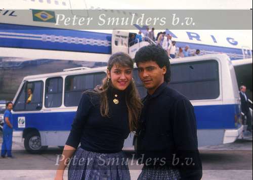 Romario en Monica op weg naar Brazilie om te gaan trouwen
1988