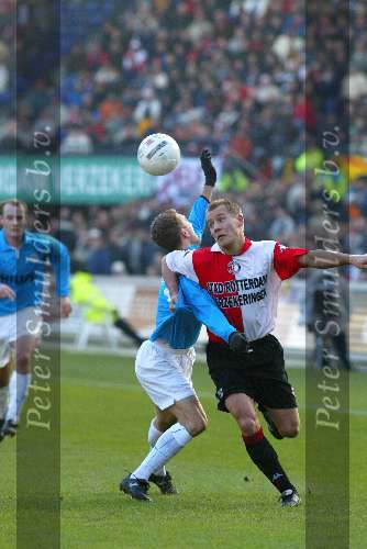 Rotterdam 16 decmber 2001
Feyenoord-PSV 0-0
Rzasa en Dennis Rommedahl
