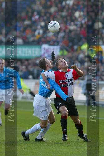 Rotterdam 16 decmber 2001
Feyenoord-PSV 0-0
Rzasa en Dennis Rommedahl