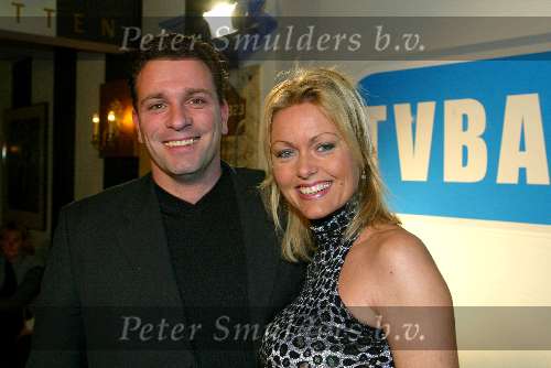 Amsterdam 16 decmber 2001
Uitreiking TV babes award in de Kroon.
Sophie de Boer met man