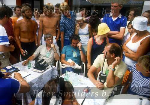 Theo Koomen tijdens de |tour de France 1983