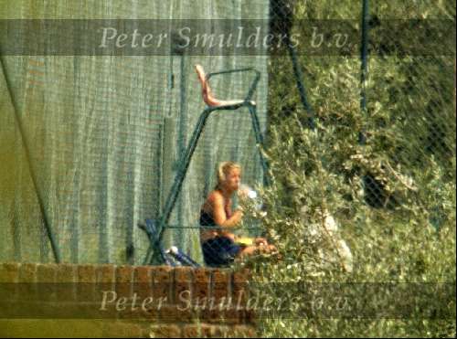Tavernelle 1 augustus 2002
Prins Willem Alexander en Prinses Maxima tennissen