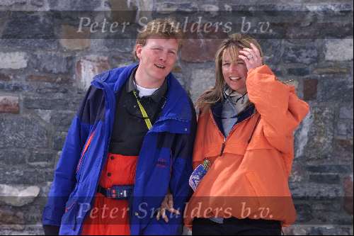 Zurs/Lech 4 April 2001
Prins Willem Alexander en Maxima enkele dagen na hun officiele verloving