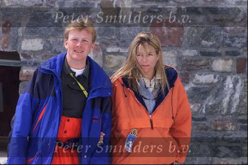 Zurs/Lech 4 April 2001
Prins Willem Alexander en Maxima enkele dagen na hun officiele verloving